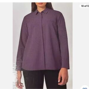 modern ambition BUTTON FRONT delightfully technical Blouse EASYCARE NWT